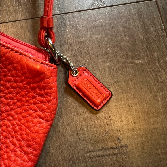 Coach Pebble Leather 9x6 Wristlet Purse - Picture 2 of 4